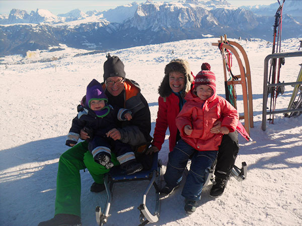 Rodeln am Rittner Horn in Südtirol, ein Spass für die ganze Familie