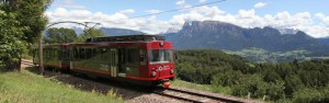 Die Rittner Schmalspurbahn verbindet die Orte zwischen Klobenstein und Oberbozen